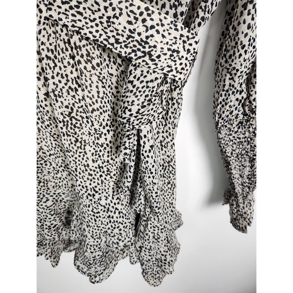 Bardot Women's Sz. M/8 Bessie Mini Belted Dress In Geo Spot - Picture 7 of 9